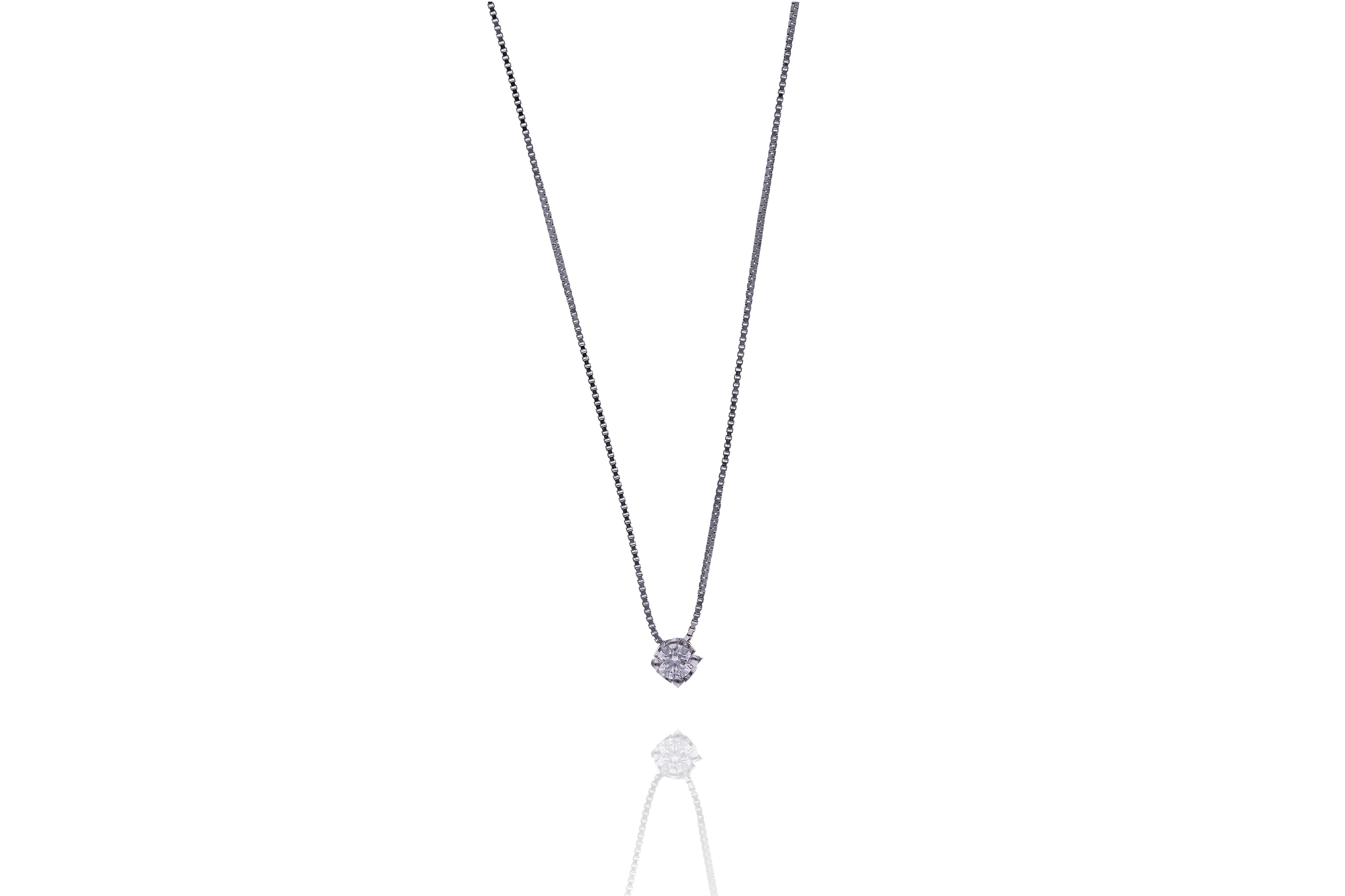 Collana con diamante - Asta Preziosi