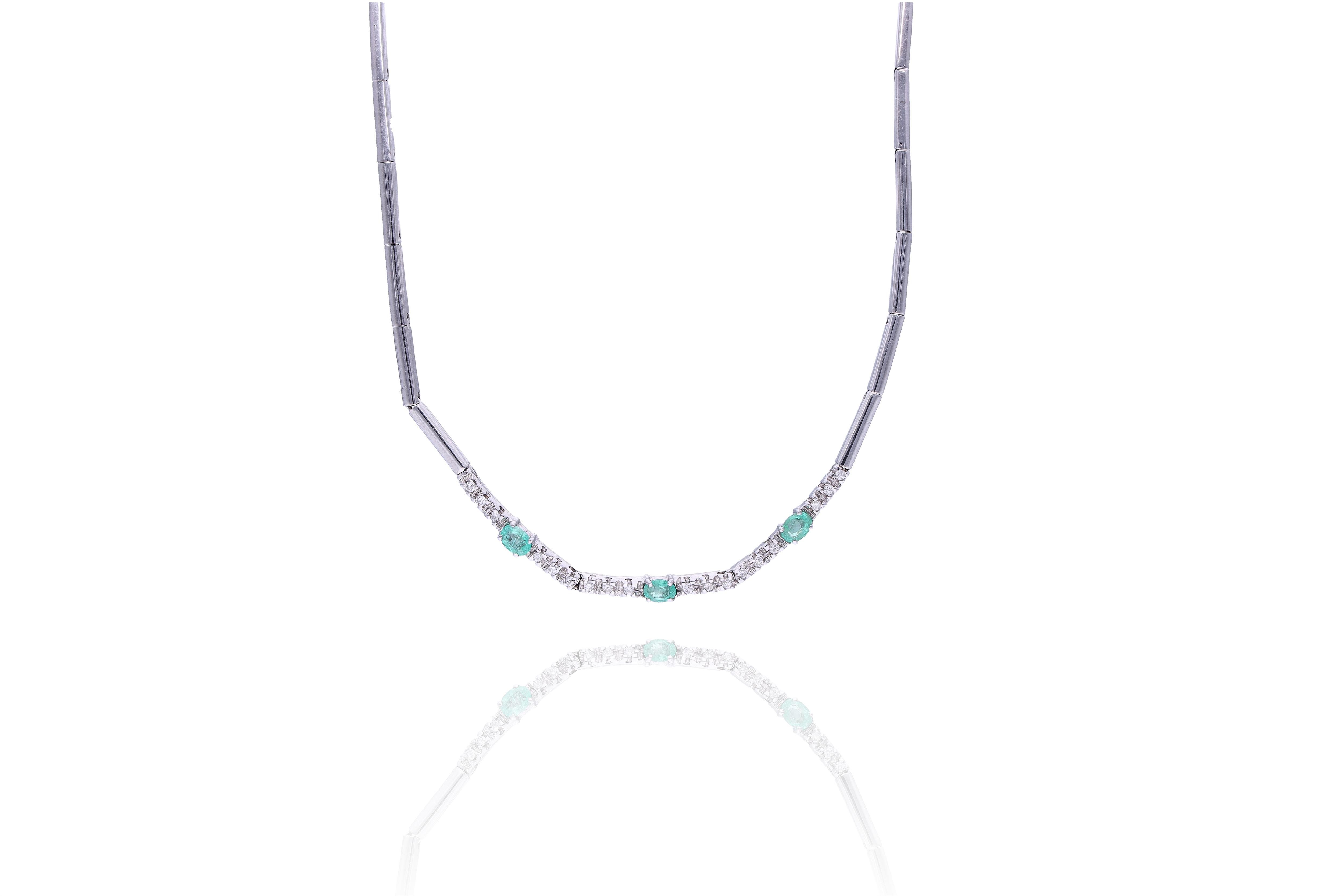 Collana con smeraldi e diamanti - Asta Preziosi