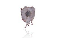 Spilla/centrale con quarzo, rubini e pietre - Asta Preziosi