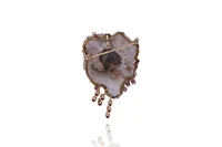 Spilla/centrale con quarzo, rubini e pietre - Asta Preziosi