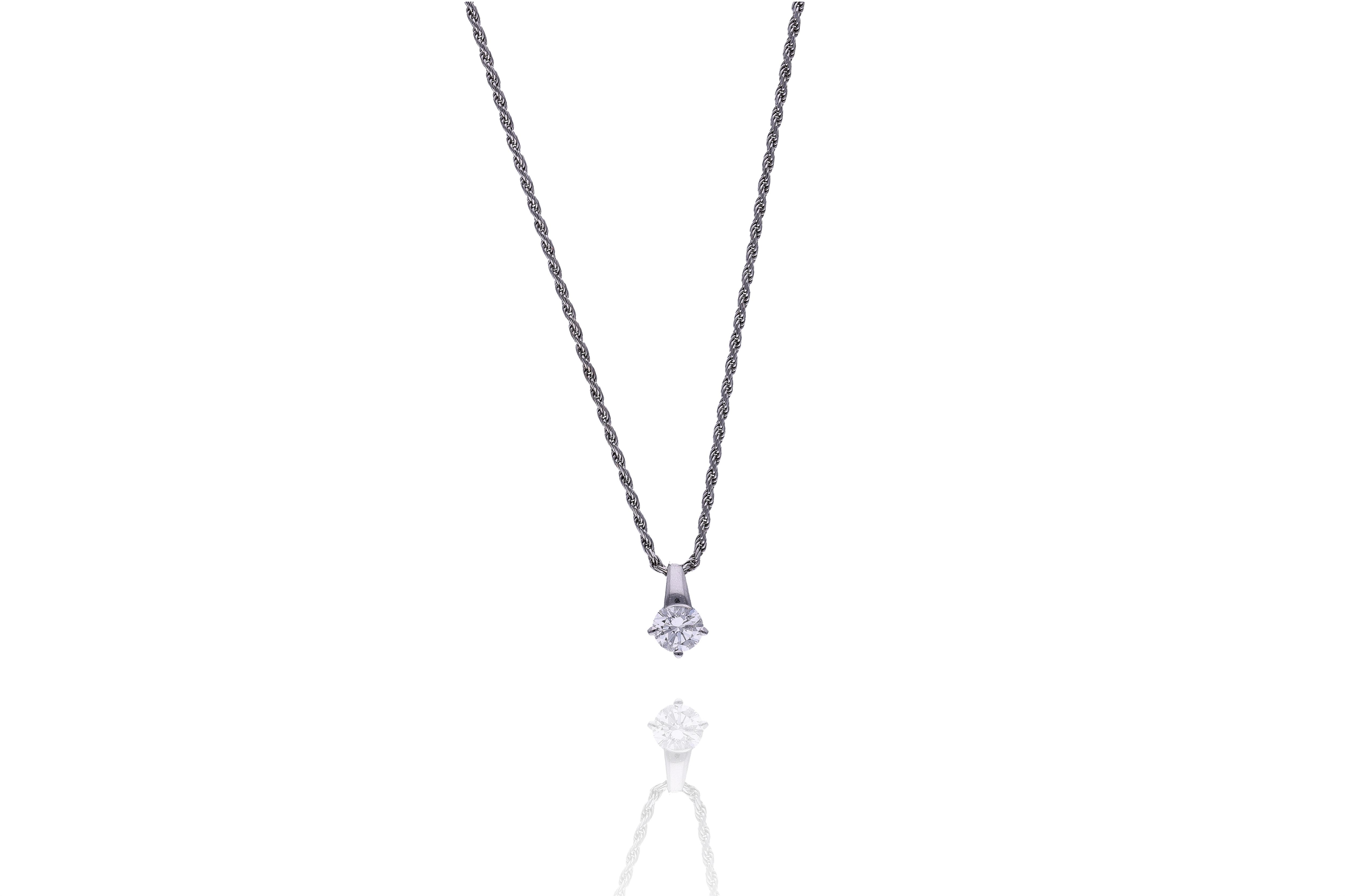 Collana con diamante - Asta Preziosi