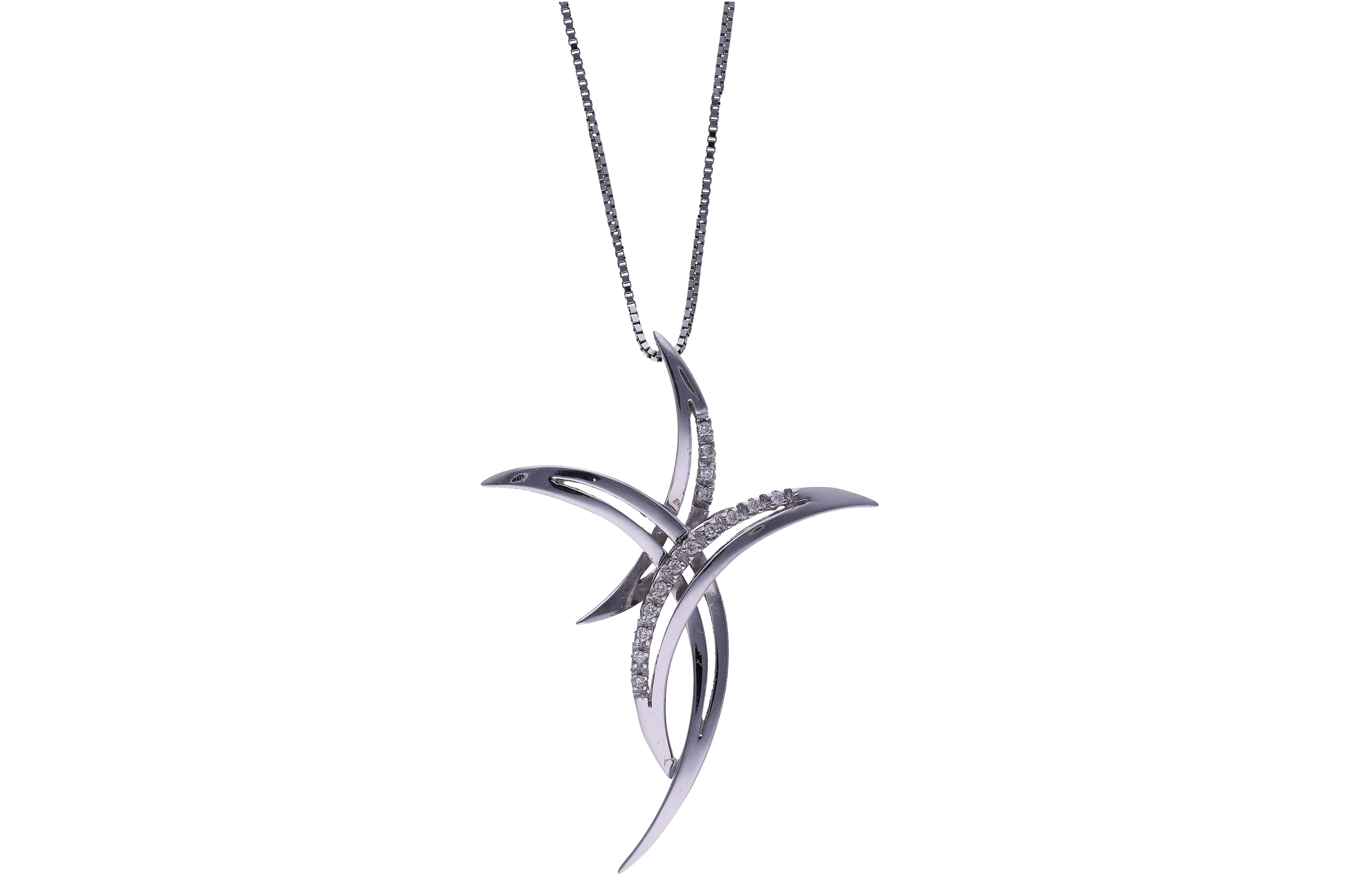 Collana e ciondolo con diamanti - Asta Preziosi