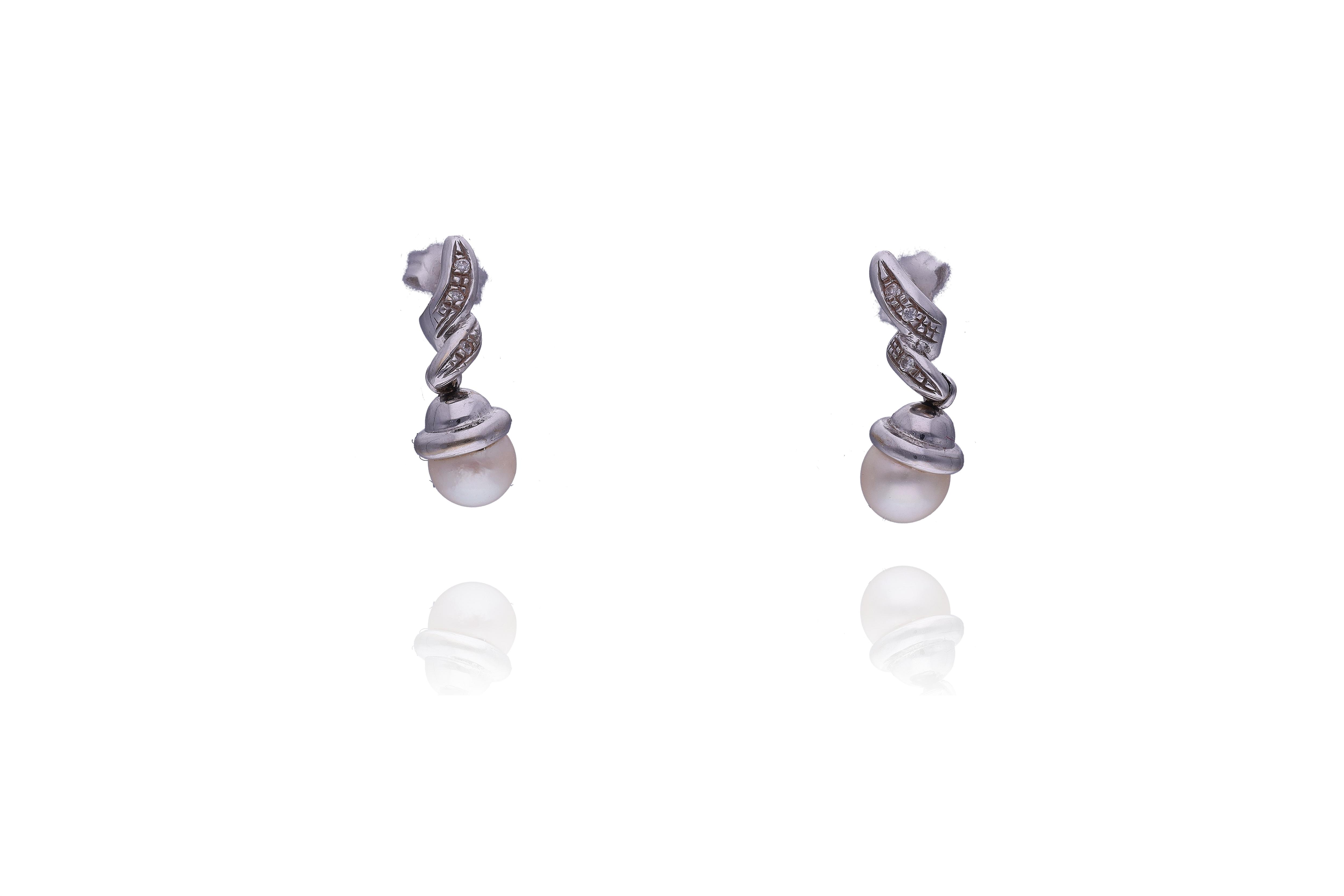 Orecchini con perle coltivate e pietre - Asta Preziosi