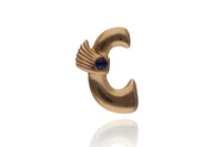 Spilla con pietra - Asta Preziosi