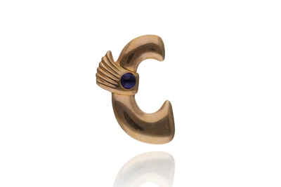 Spilla con pietra - Asta Preziosi