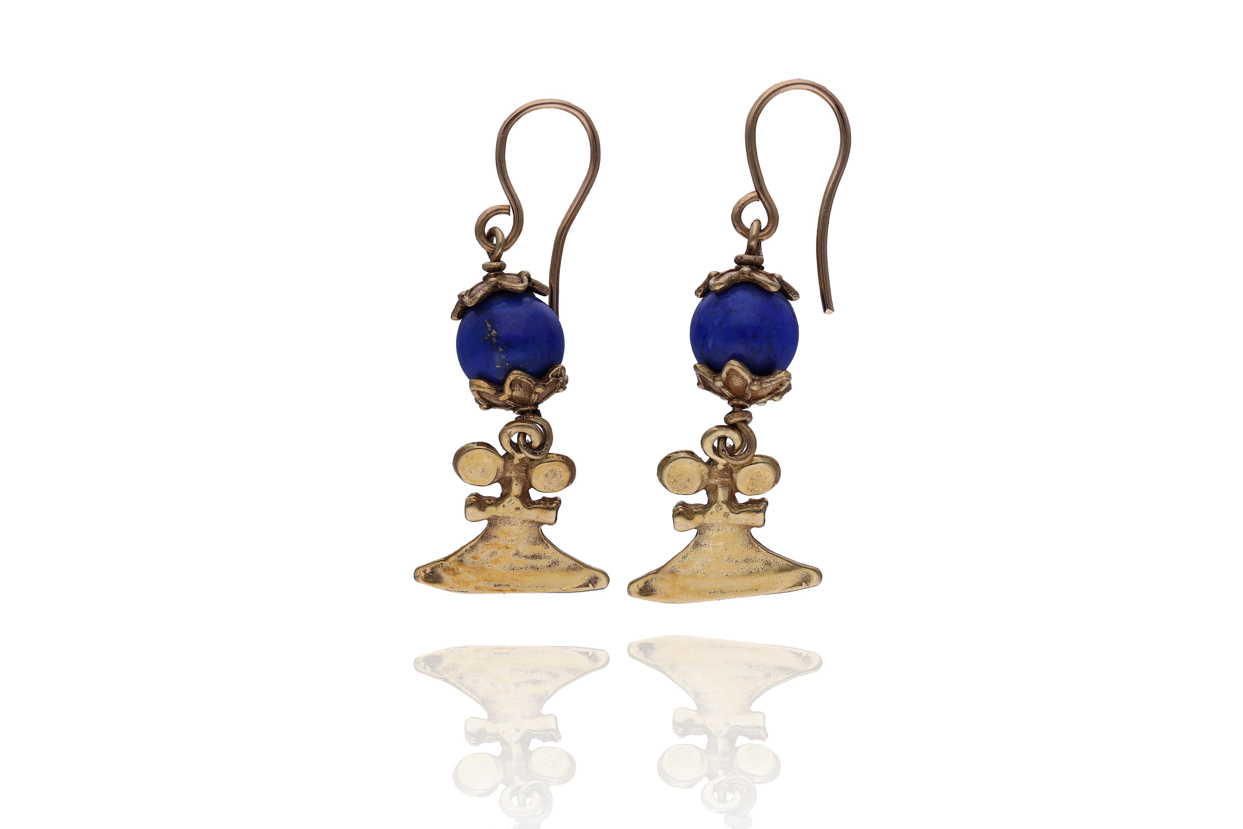 Orecchini con lapislazzuli - Asta Preziosi