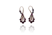 Orecchini scomponibili con granati e microperle - Asta Preziosi