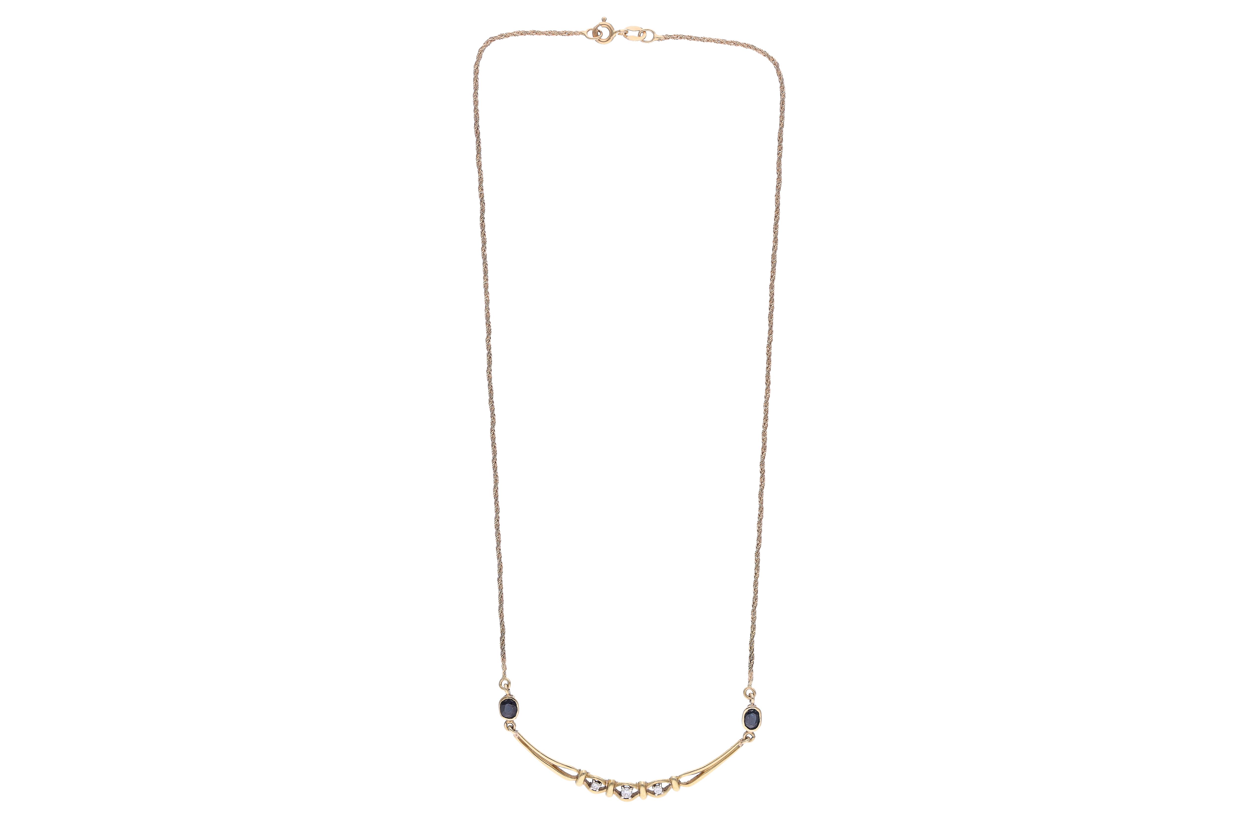 Collana con diamanti e zaffiri - Asta Preziosi