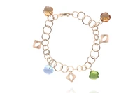 Bracciale con quarzi gialli e pietre - Asta Preziosi