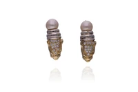 Orecchini con perle coltivate e diamanti - Asta Preziosi