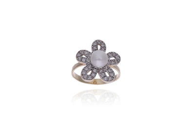 Anello con pietre e perla coltivata - Asta Preziosi