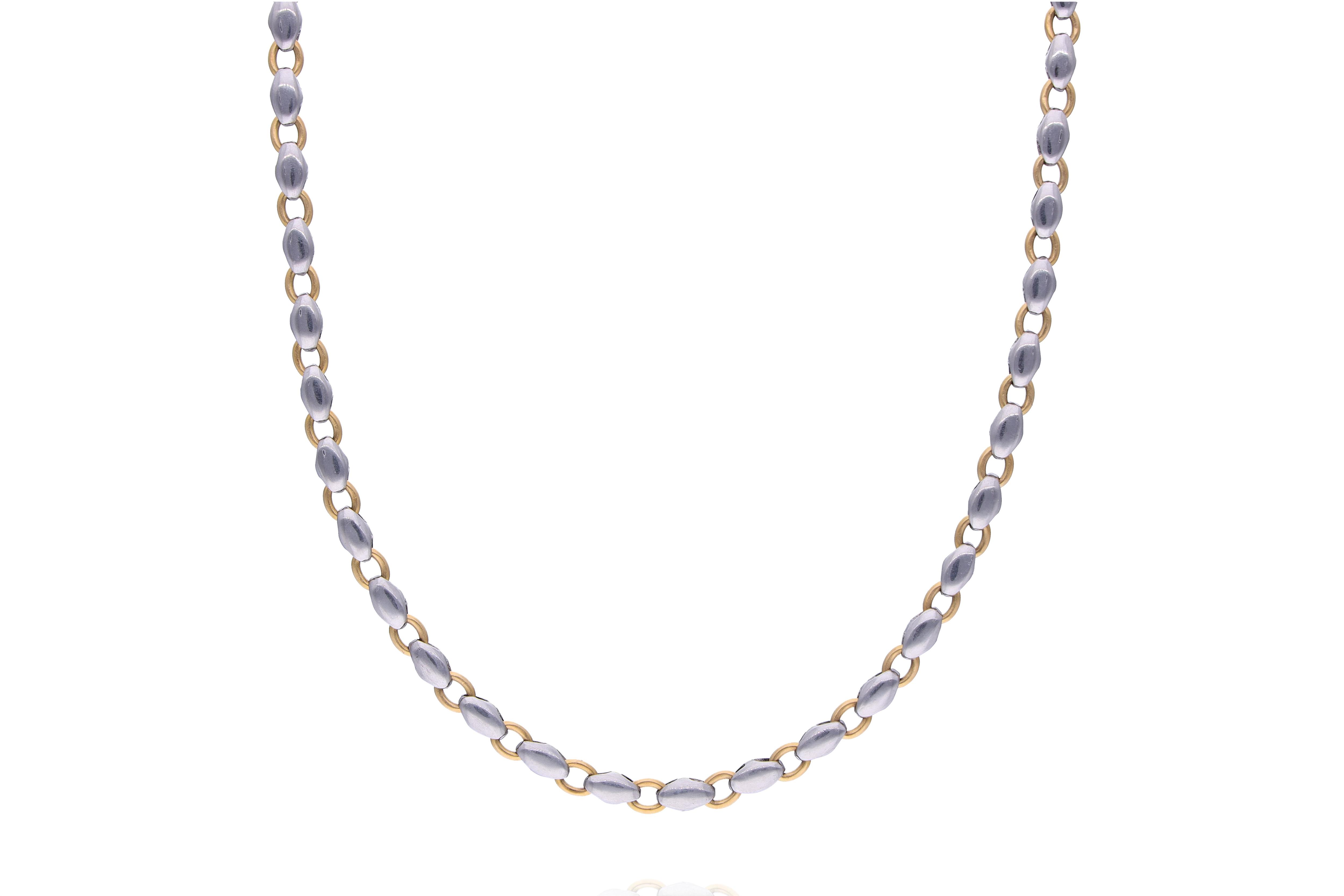 Bulgari collana in oro e acciaio - Asta Preziosi