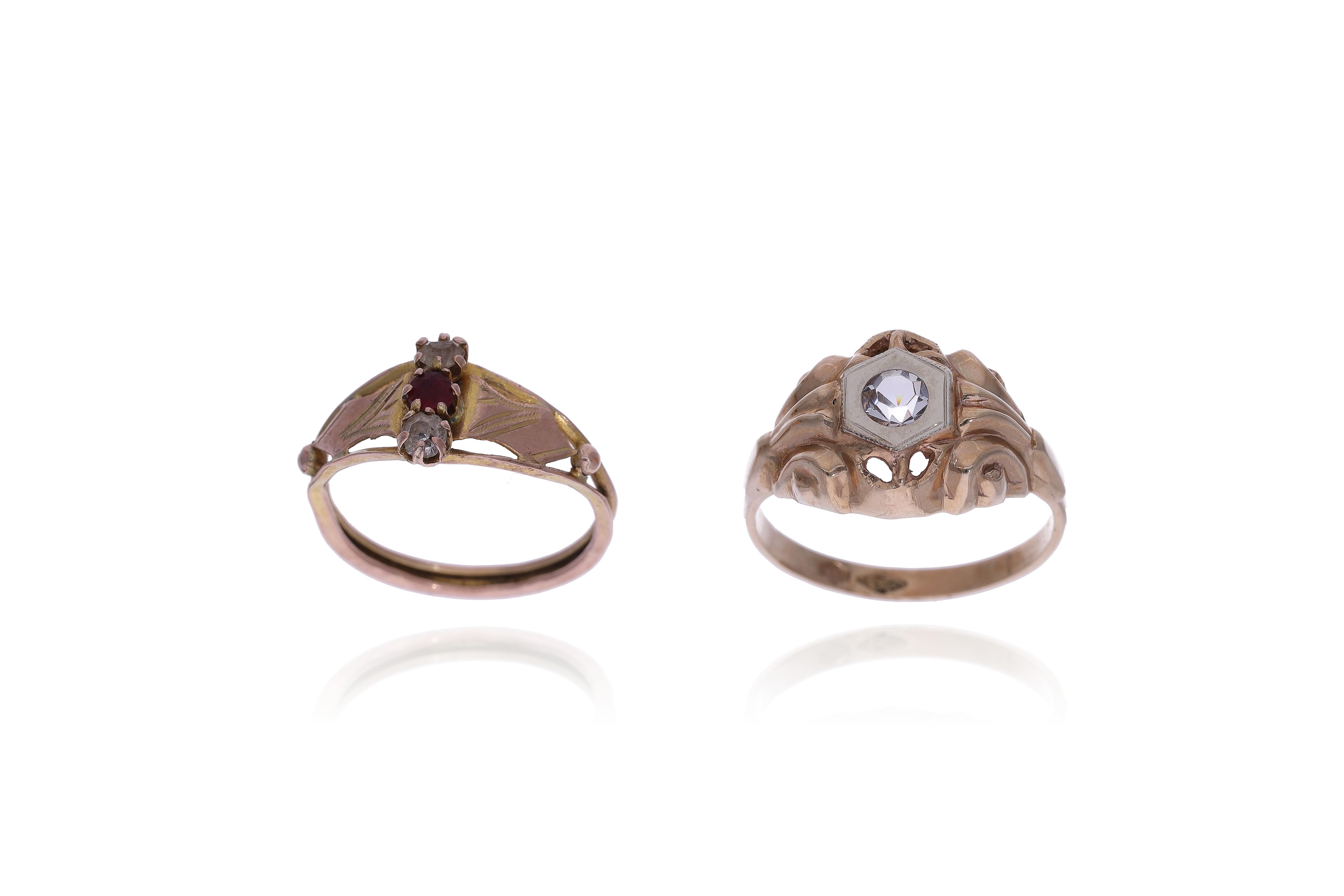 Due anelli con pietre - Asta Preziosi
