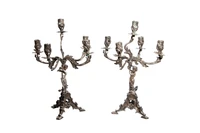 Coppia di candelabri in argento - Asta Preziosi