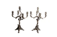 Coppia di candelabri in argento - Asta Preziosi