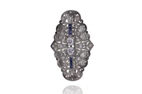 Spilla con zaffiri e diamanti - Asta Preziosi