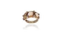 Anello con quarzi e diamanti - Asta Preziosi