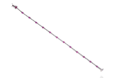 Bracciale con diamanti e rubini - Asta Preziosi