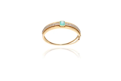 Bracciale con diamanti e smeraldo - Asta Preziosi
