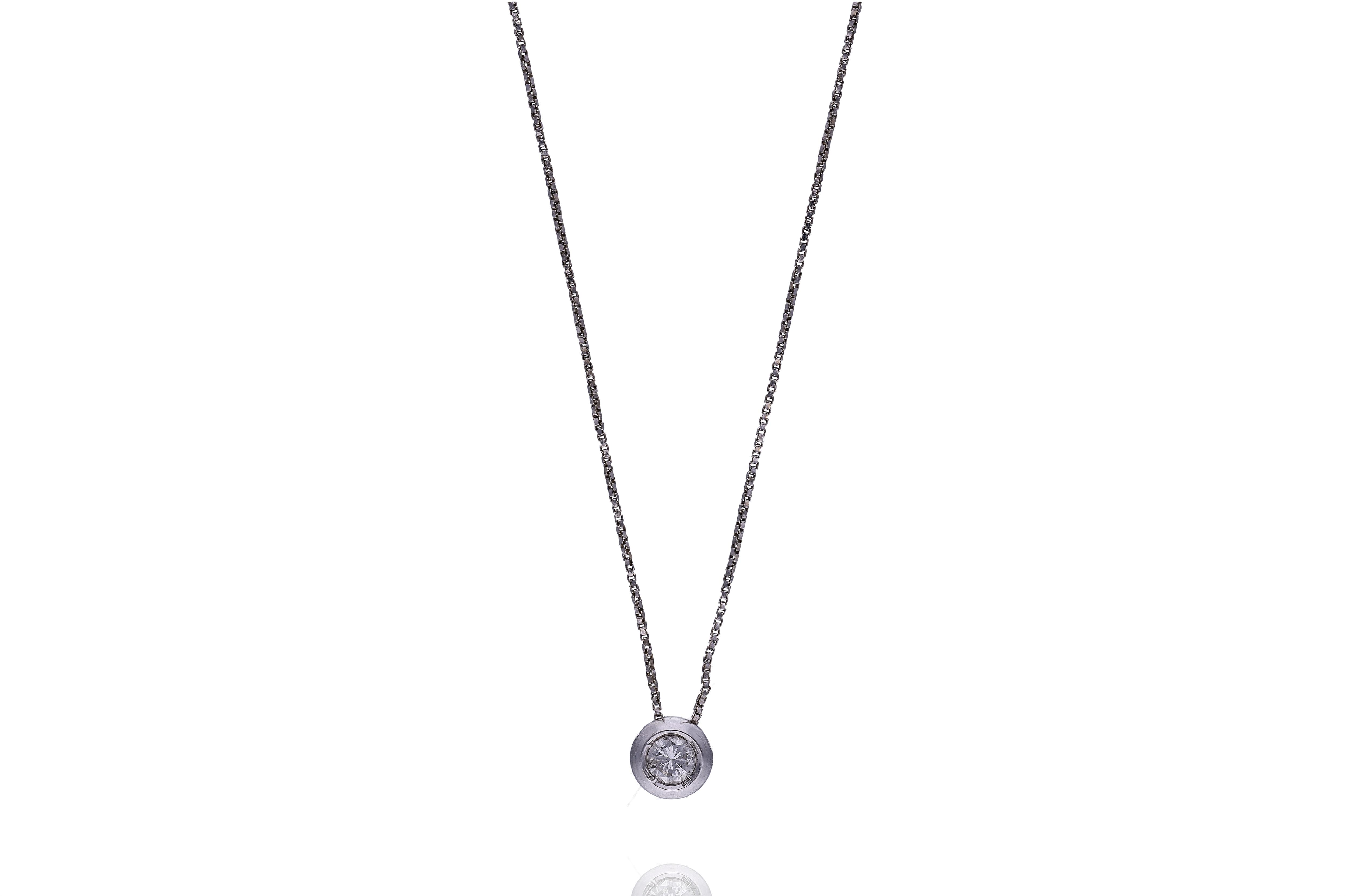 Collana con pendente con diamante - Asta Preziosi