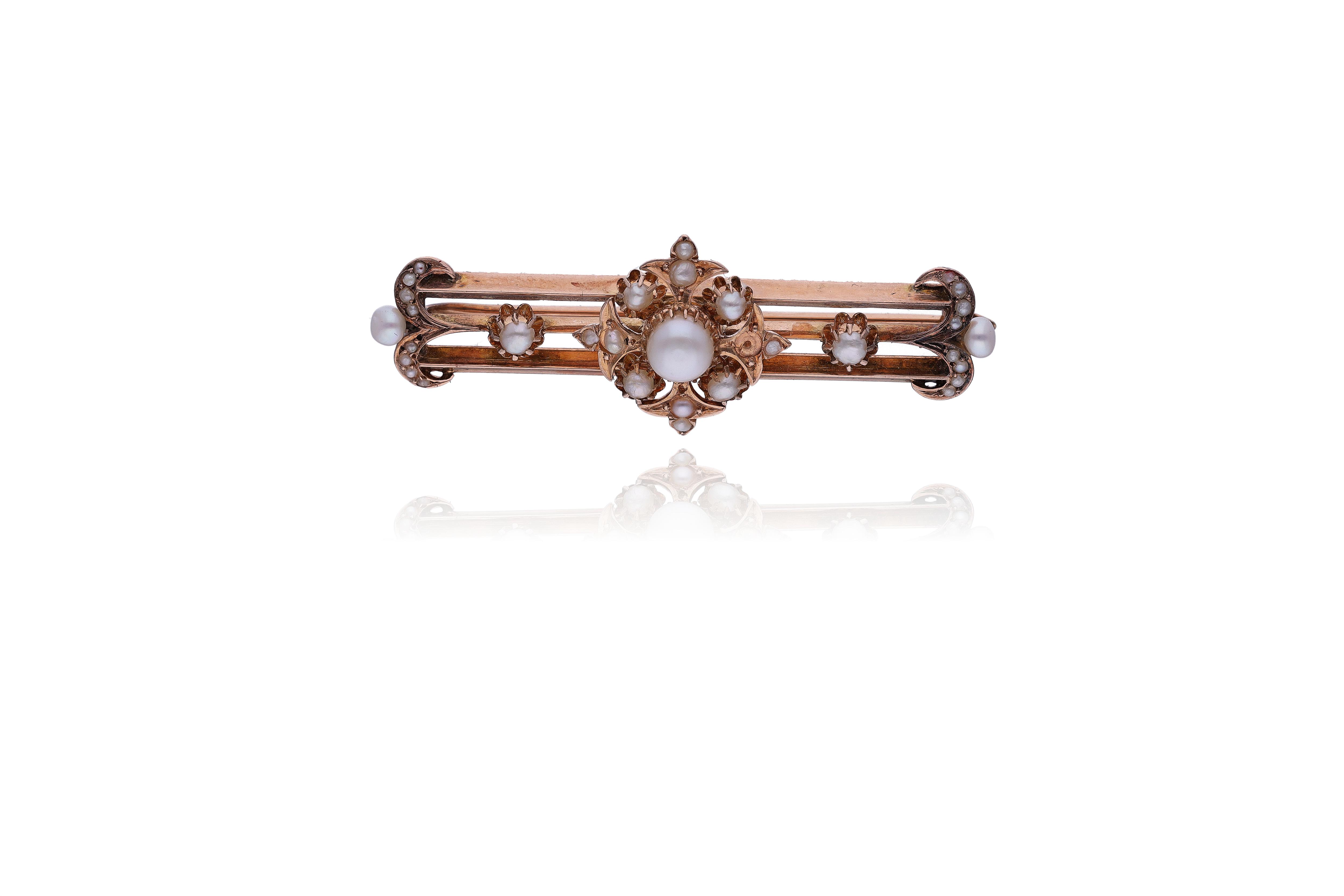 Spilla con microperle e perle coltivate - Asta Preziosi