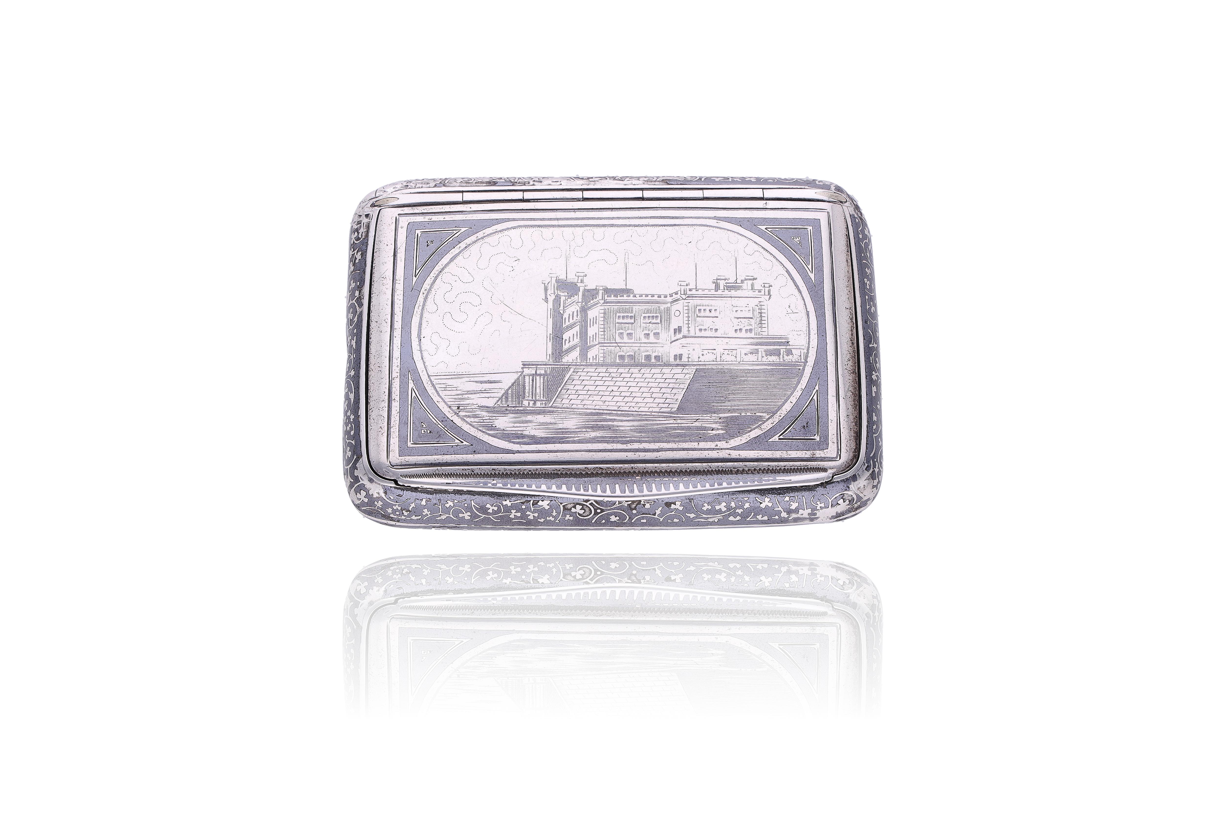 Tabacchiera in argento con niello - Asta Preziosi