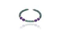 Bracciale con ametiste e pietre - Asta Preziosi