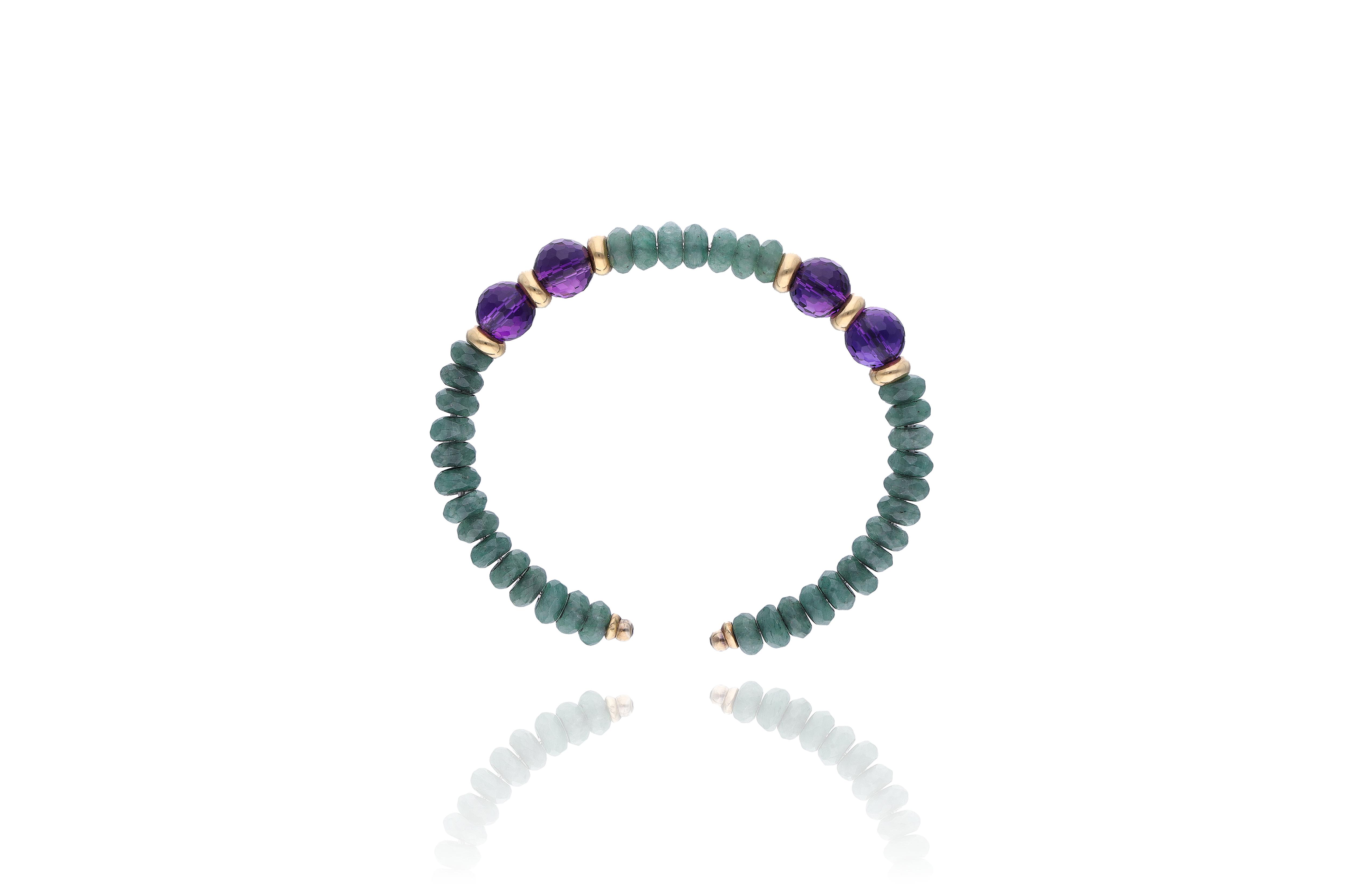 Bracciale con ametiste e pietre - Asta Preziosi