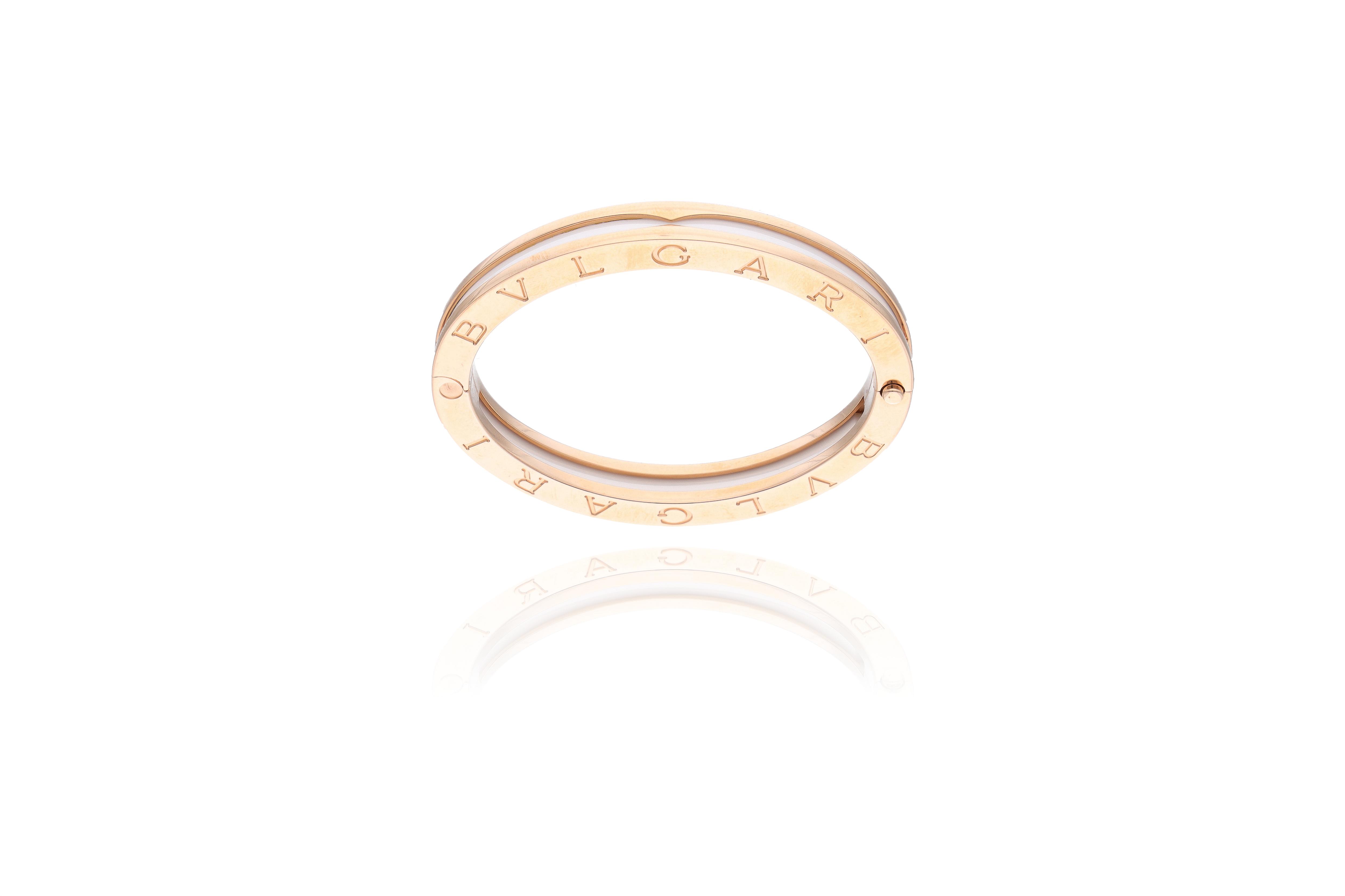 Bulgari B.zero1, bracciale in ceramica e oro - Asta Preziosi