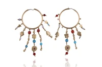 Orecchini con corallo, perle coltivate e pietre - Asta Preziosi Orecchini con corallo, perle coltivate e pietre - Asta Preziosi