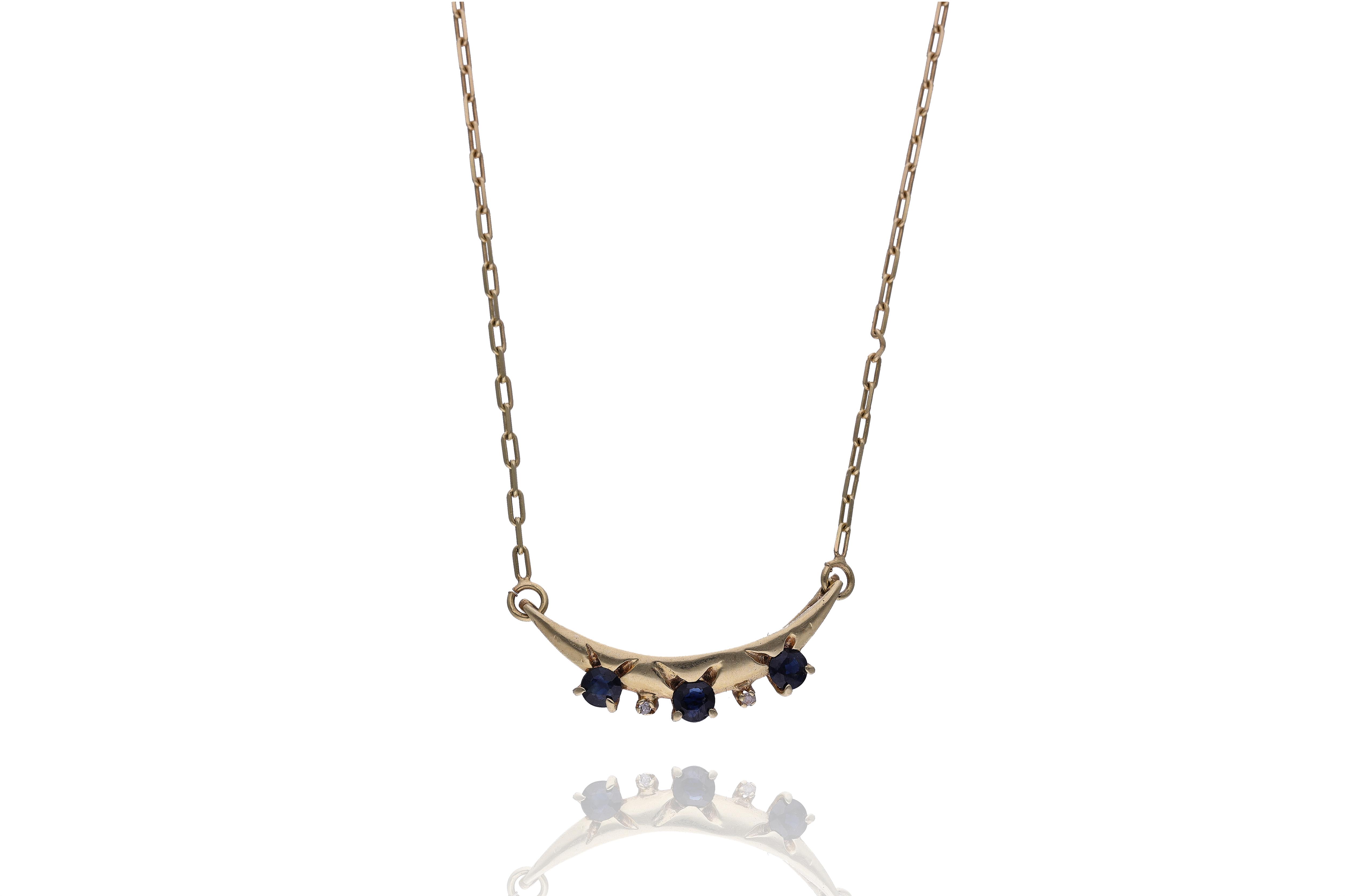 Collana con zaffiri e diamanti - Asta Preziosi