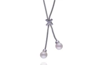 Collana con perle coltivate e diamanti - Asta Preziosi