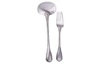 Mestolo e posata da portata in argento - Asta Preziosi