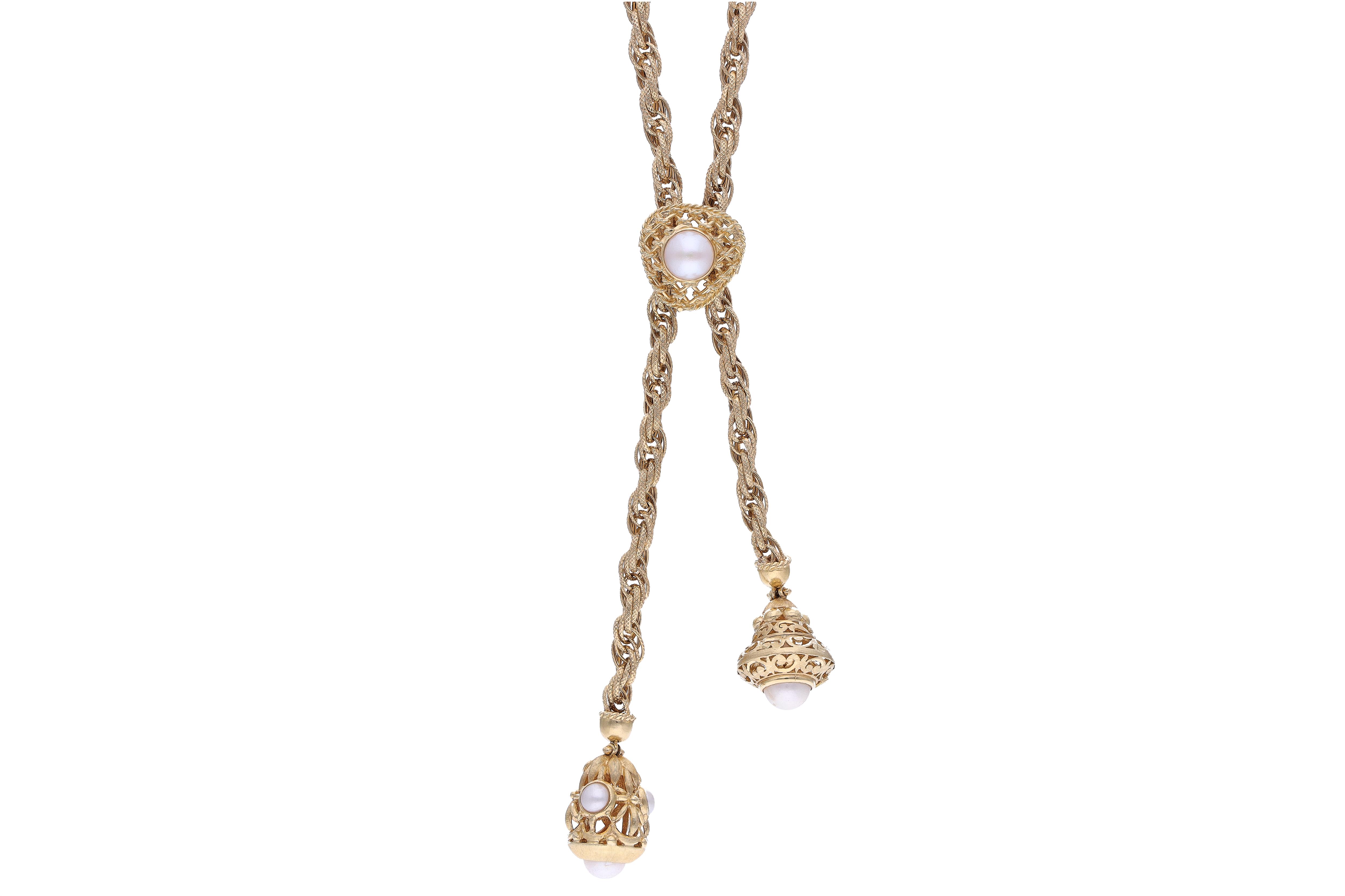 Collana/saliscendi con perle coltivate - Asta Preziosi