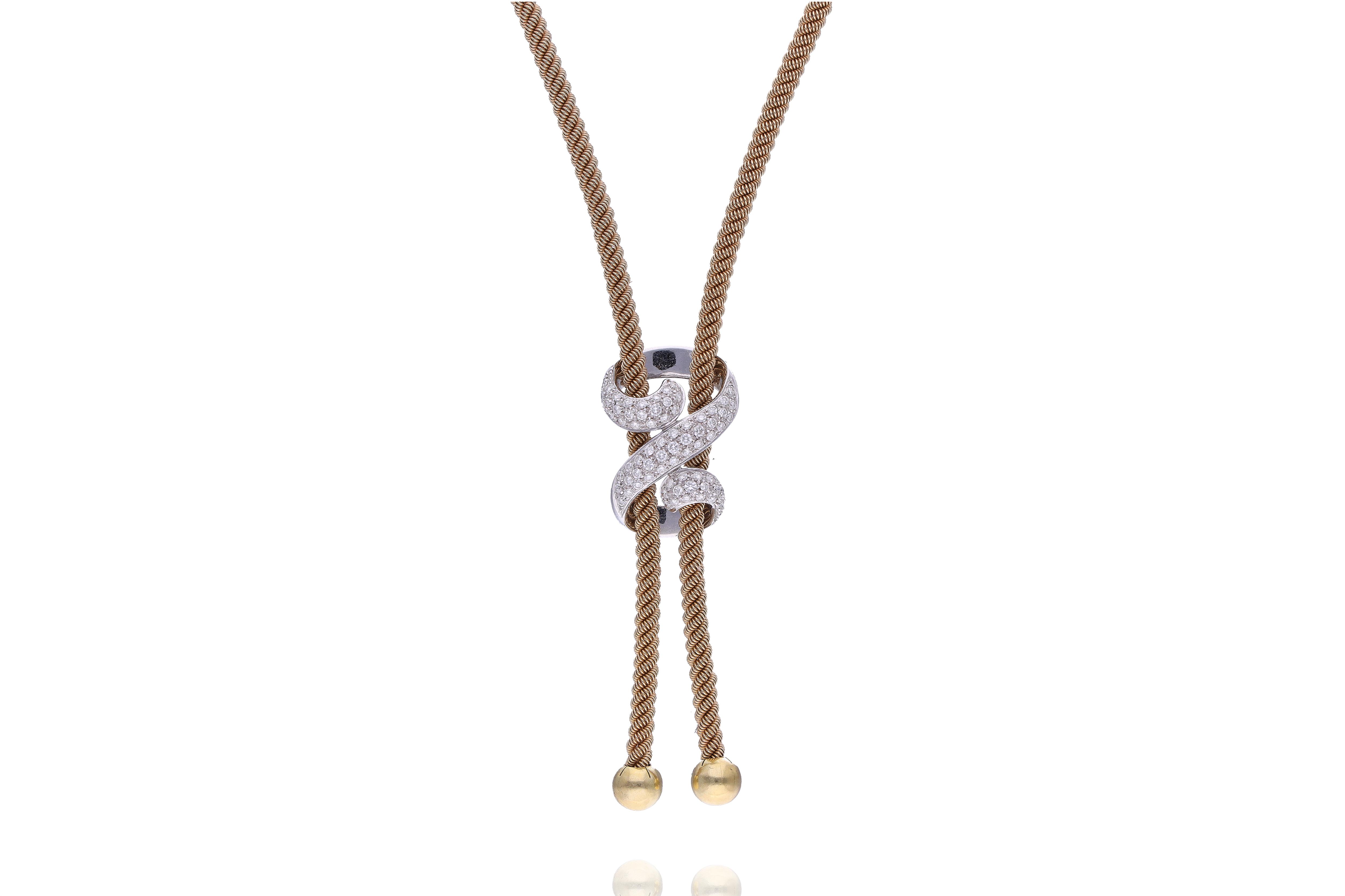 Collana saliscendi con diamanti - Asta Preziosi