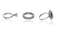 Tre anelli con diamanti - Asta Preziosi