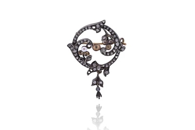 Spilla con diamanti - Asta Preziosi