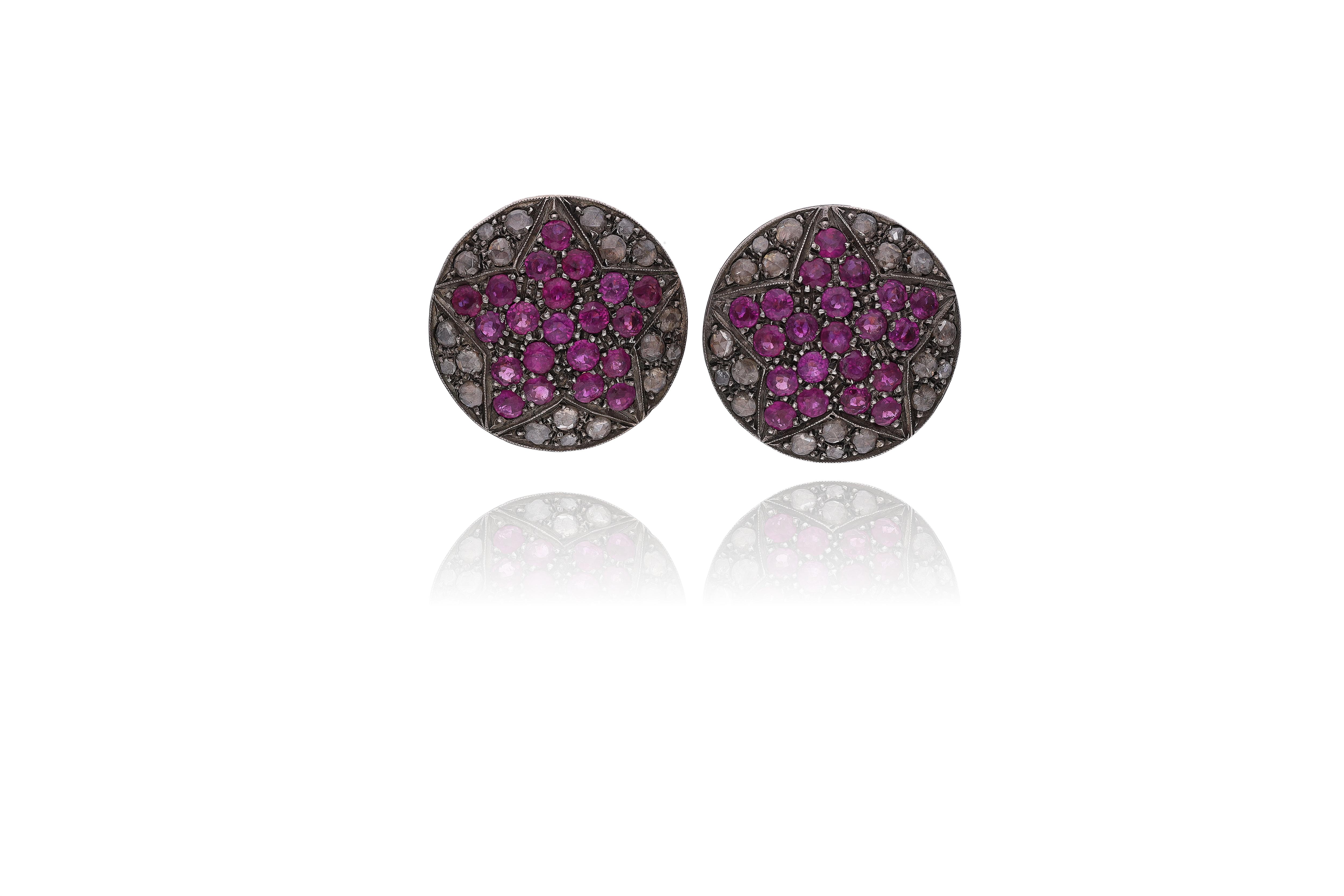 Orecchini con rubini e diamanti - Asta Preziosi