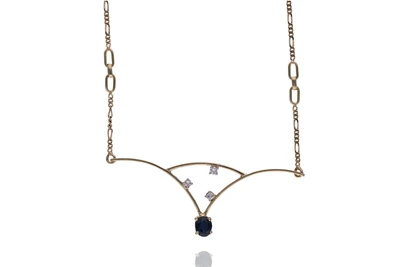 Collana con zaffiro e diamanti - Asta Preziosi