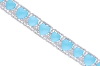Bracciale con diamanti e turchese trattata - Asta Preziosi