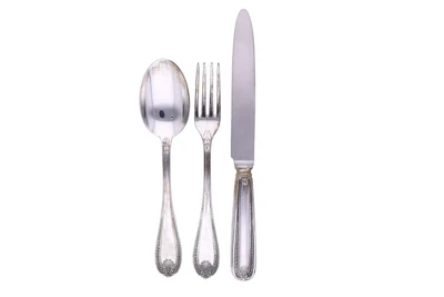 Stancampiano, servizio di posate in argento - Asta Preziosi