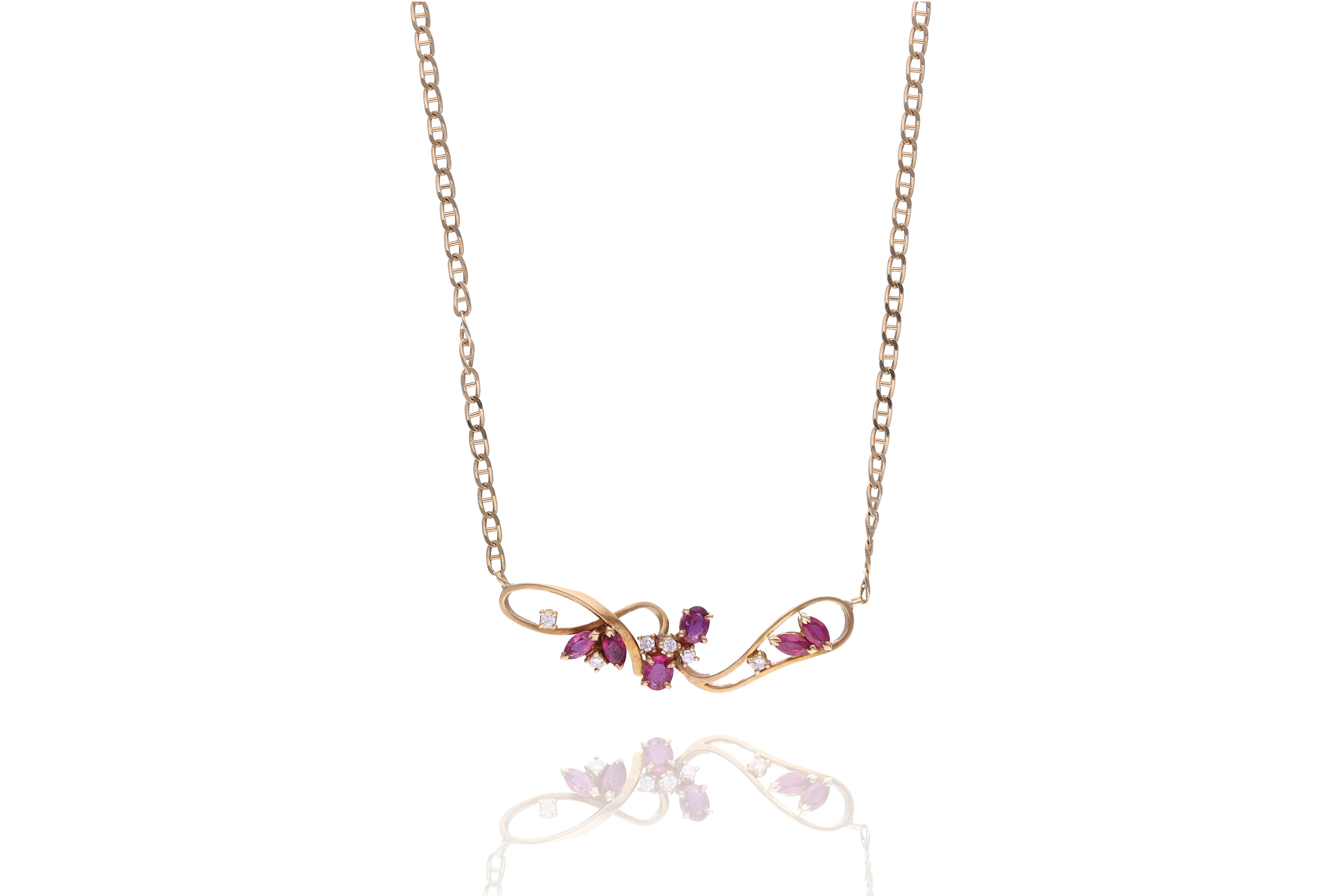 Collana con rubini e diamanti - Asta Preziosi