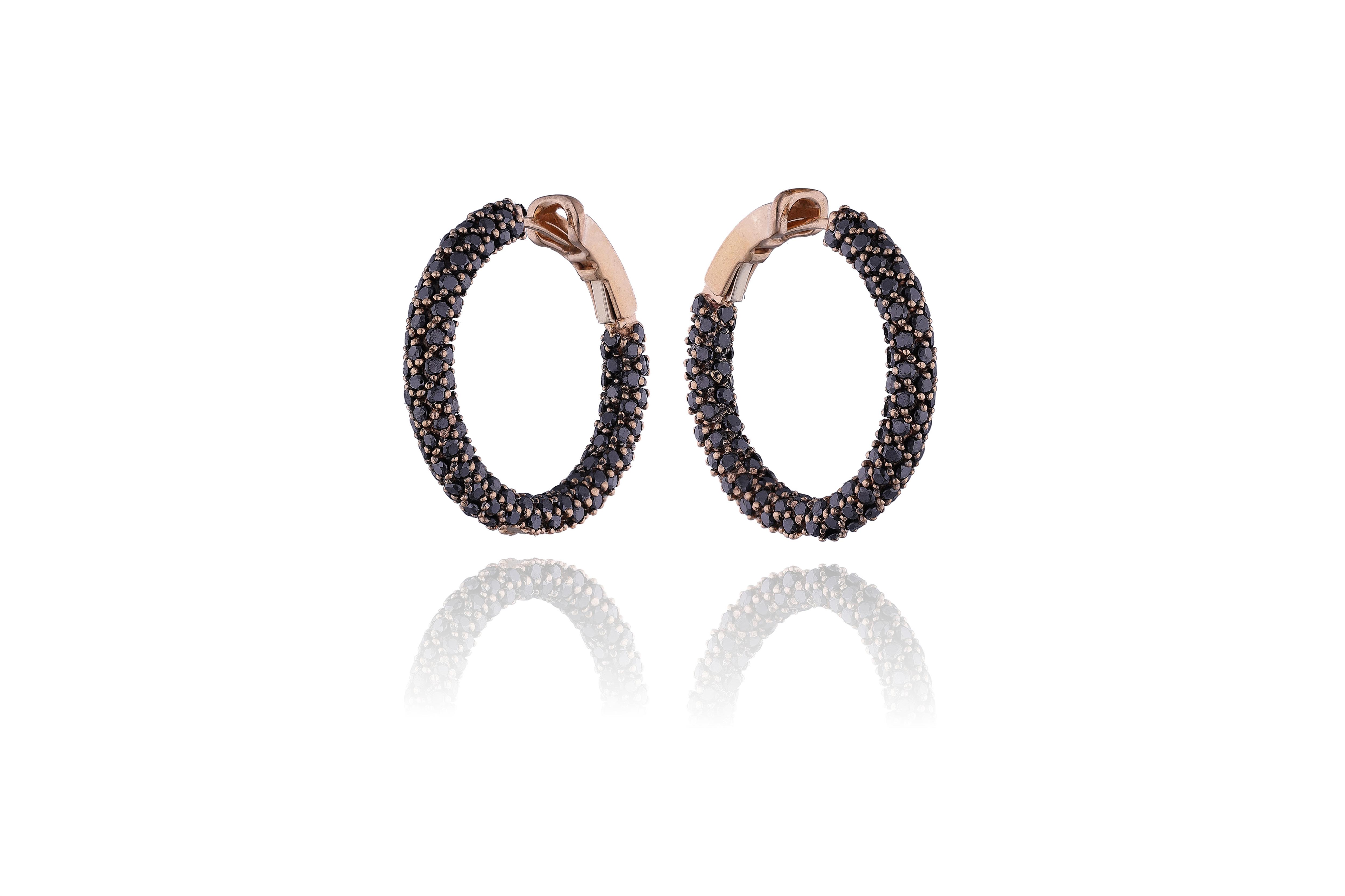 Orecchini con diamanti neri - Asta Preziosi