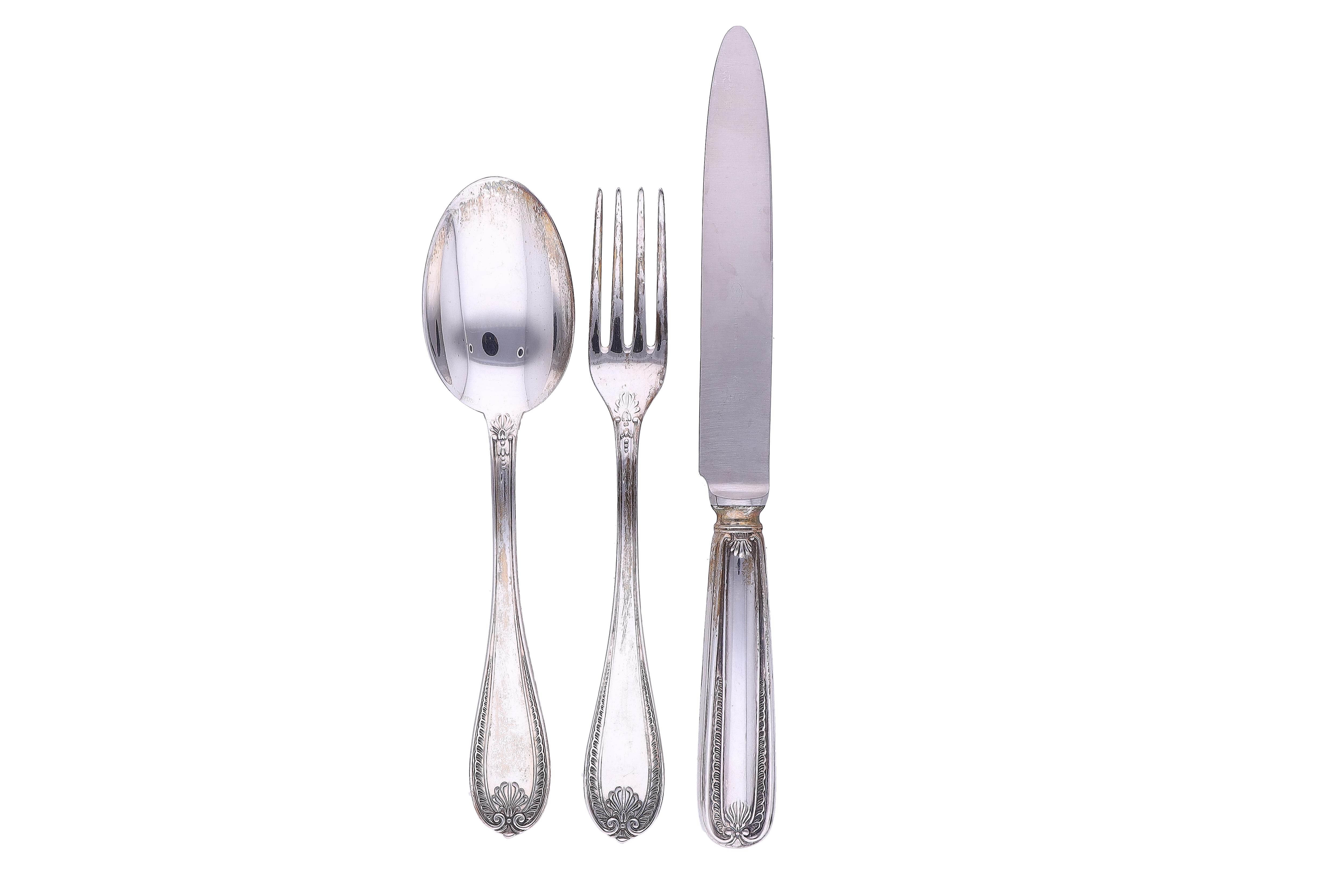 Stancampiano, servizio di posate in argento - Asta Preziosi