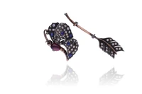 Spilla con microperle e pietre - Asta Preziosi