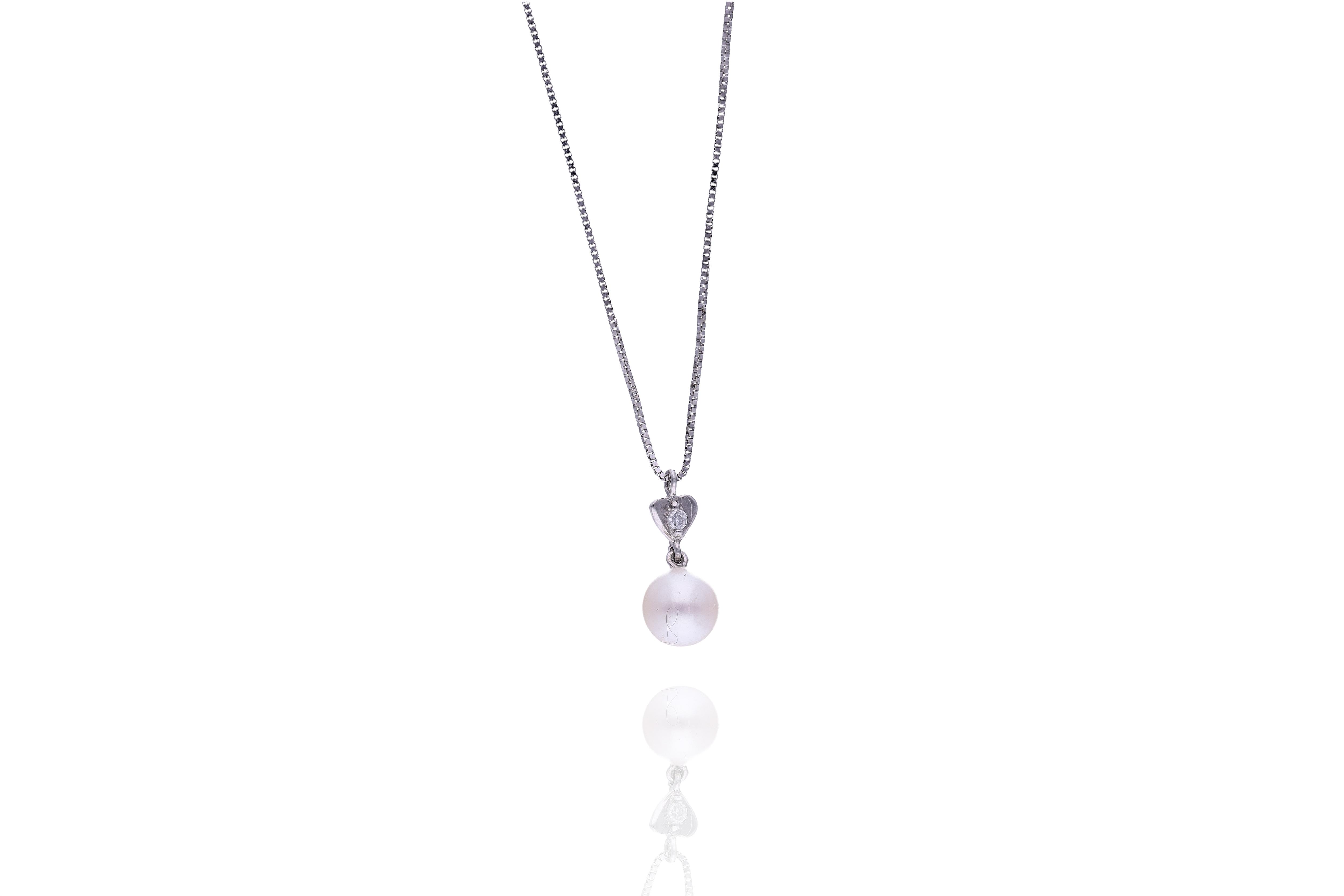 Collana con pendente con perla coltivata e pietra - Asta Preziosi