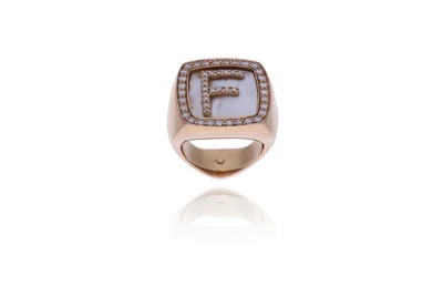 Anello con madreperla e diamanti - Asta Preziosi