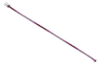 Bracciale con rubini e zaffiri rosa - Asta Preziosi