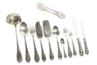 Callegaro, servizio di posate in argento - Asta Preziosi