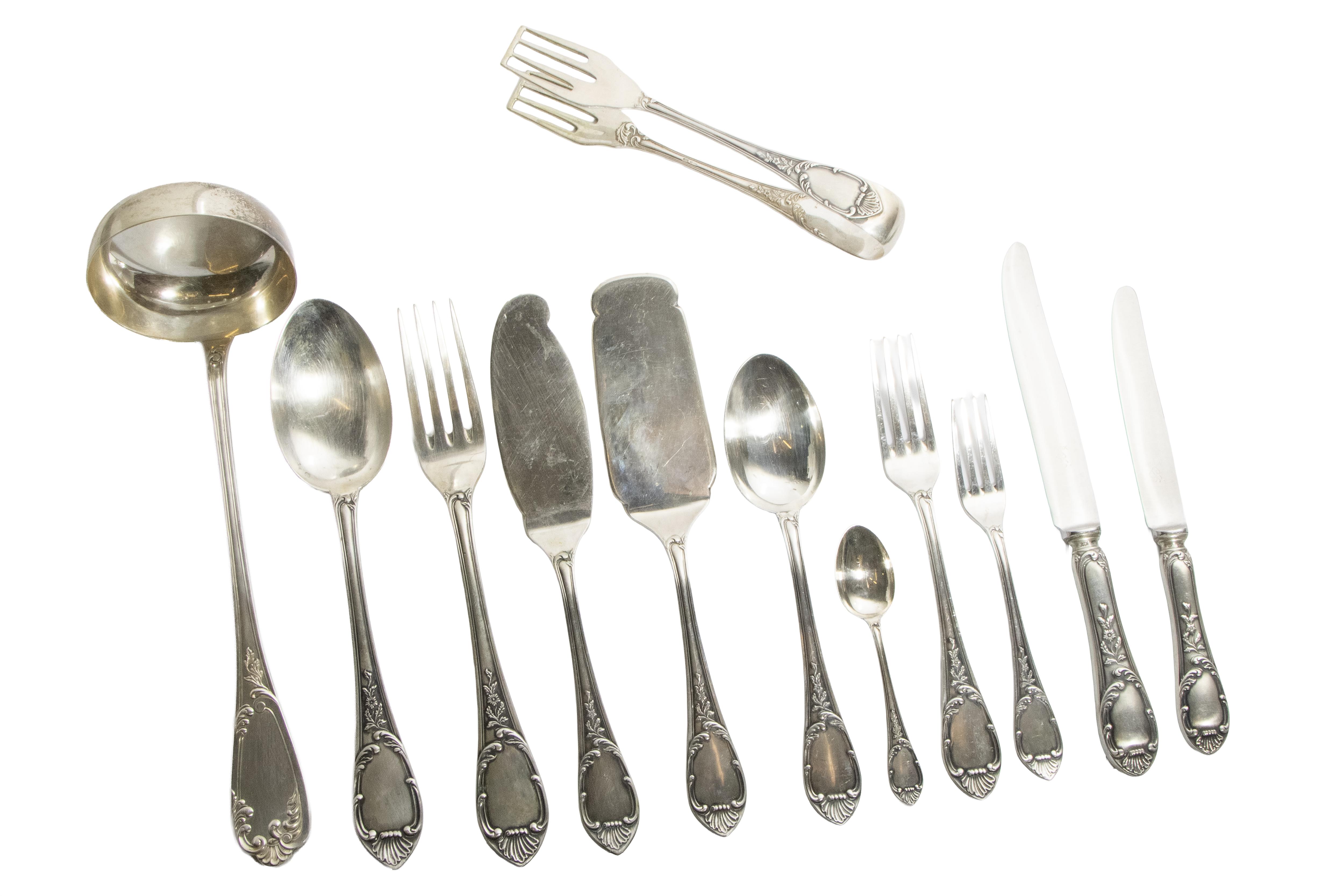 Callegaro, servizio di posate in argento - Asta Preziosi